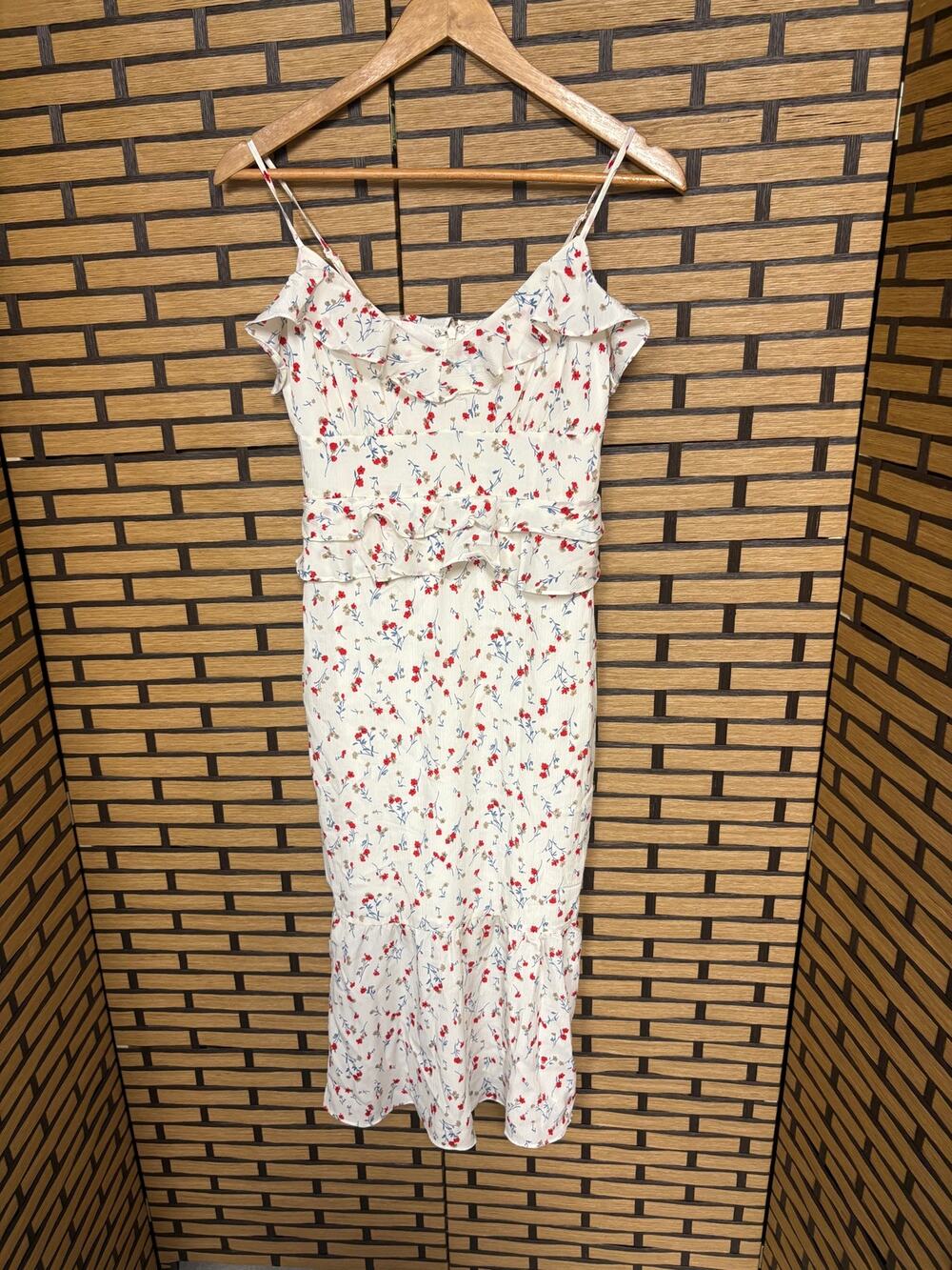 Sweet Pot White Floral Midi Dress Size‎ 6